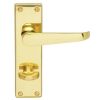 Contract Victorian Lever On Wc Backplate - Polished Brass