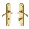 Heritage Brass Door Handle for Bathroom Ambassador Design Satin Brass
