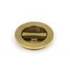 Aged Brass 75mm Art Deco Round Pull - Privacy Set
