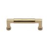 Heritage Brass Cabinet Pull Bauhaus Design 101mm CTC Satin Brass Finish