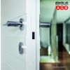 AGB Square Flush Handle Sliding Door Bathroom Lock Set - Satin Chrome