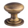 Victorian Cupboard Knob 32mm - Antique Brass