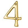 Numerals (0-9) Number 4 - Polished Brass