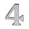 Heritage Brass Numeral 4 Self Adhesive 51mm (2") Polished Chrome finish