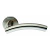 Curved Lever On Sprung Rose - Satin Stainless Steel