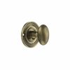 Old English Solid Brass Oval WC Turn and Release - Antique Brass