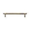 Heritage Brass Cabinet Pull Partial Knurl Design 128mm CTC Antique Brass finish