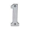 Heritage Brass Numeral 1 Face Fix 76mm (3") Satin Chrome finish