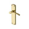 Heritage Brass Door Handle Lever Latch Diplomat Design Polished Brass finish