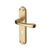 Heritage Brass Door Handle Lever Lock Luna Design Satin Brass finish