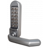 Borg BL5000 SS - 12 Button, Round Bar Lever Handle Keypad & Inside Handle (No Device/With Free Passage), Stainless Steel (SS) Finish