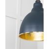 Hammered Brass Brindley Cluster Pendant in Soot