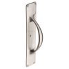 Heritage Brass Door Pull Handle on Plate Satin Nickel finish