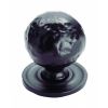 Hammered Pattern Ball Knob - Black Antique