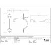 Pewter Gothic Thumblatch - XL