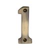 Heritage Brass Numeral 1 Face Fix 76mm (3") Antique Brass finish