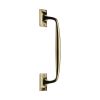 Heritage Brass Door Pull Handle Cranked Design 12" Polished Brass Finish