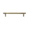 Heritage Brass Cabinet Pull Complete Knurl Design 160mm CTC Antique Brass finish