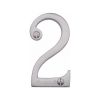 Heritage Brass Numeral 2 Face Fix 76mm (3") Satin Chrome finish