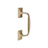 Heritage Brass Door Pull Handle Cranked Design 8" Satin Brass Finish