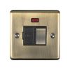 Eurolite Enhance Decorative Switched Fuse Spur With Neon Indicator Antique Brass