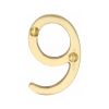 Heritage Brass Numeral 9 Face Fix 51mm (2") Satin Brass finish
