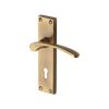 Heritage Brass Door Handle Lever Lock Sophia Design Antique Brass finish