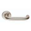 Safety Lever On Sprung Rose - Satin Stainless Steel