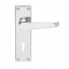 Contract Victorian Lever On Lock Backplate - Polished Chrome