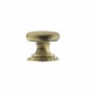 Old English Lincoln Solid Brass Victorian Cabinet Knob 32mm on Concealed Fix - Antique Brass