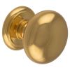 Large Centre Door Knob - Polished Brass