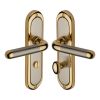 Heritage Brass Door Handle for Bathroom Vienna Design Jupiter finish