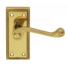 Georgian Lever On Latch Backplate Contract - Polished Brass