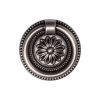Floral Ring Pull 055mm Distressed Pewter finish