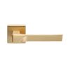 Flash Lever On Square Rose  - Satin Brass