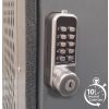 Borg BL1706 SC ECP - Mini Easicode Pro Vertical Cabinet Lock With Key Override - Knurled Knob, Inside Cam Turn Mechanism, Satin Chrome Finish