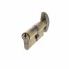 AGB 5 Pin Key to Turn Euro Cylinder 35-35mm (70mm) - Matt Antique Brass