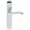Andros Lever On Long Latch Backplate - Satin Chrome