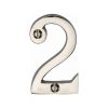 Heritage Brass Numeral 2 Face Fix 51mm (2") Polished Nickel finish