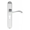 Andros Lever On Euro Lock Long Backplate - Polished Chrome