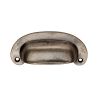 Oval Plate Cup Handle 86mm - Pewter Effect