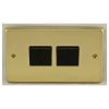 Eurolite Stainless Steel 4 Gang Switch Polished Brass