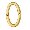 Numerals (0-9) Number 0 - Polished Brass