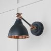 Smooth Copper Brindley Wall Light in Soot