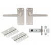 Aluminium Lever Latch Door Pack - Satin Anodised Aluminium