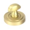 Satin Brass Round Thumbturn Set (Art Deco)