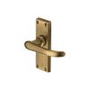 Heritage Brass Door Handle Lever Latch Windsor Short Design Antique Brass finish