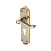 Heritage Brass Door Handle for Euro Profile Plate Buckingham Design Jupiter finish