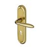 Heritage Brass Door Handle Lever Lock Henley Design Mayfair finish