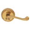 Georgian Lever On Round Rose - Polished Brass
